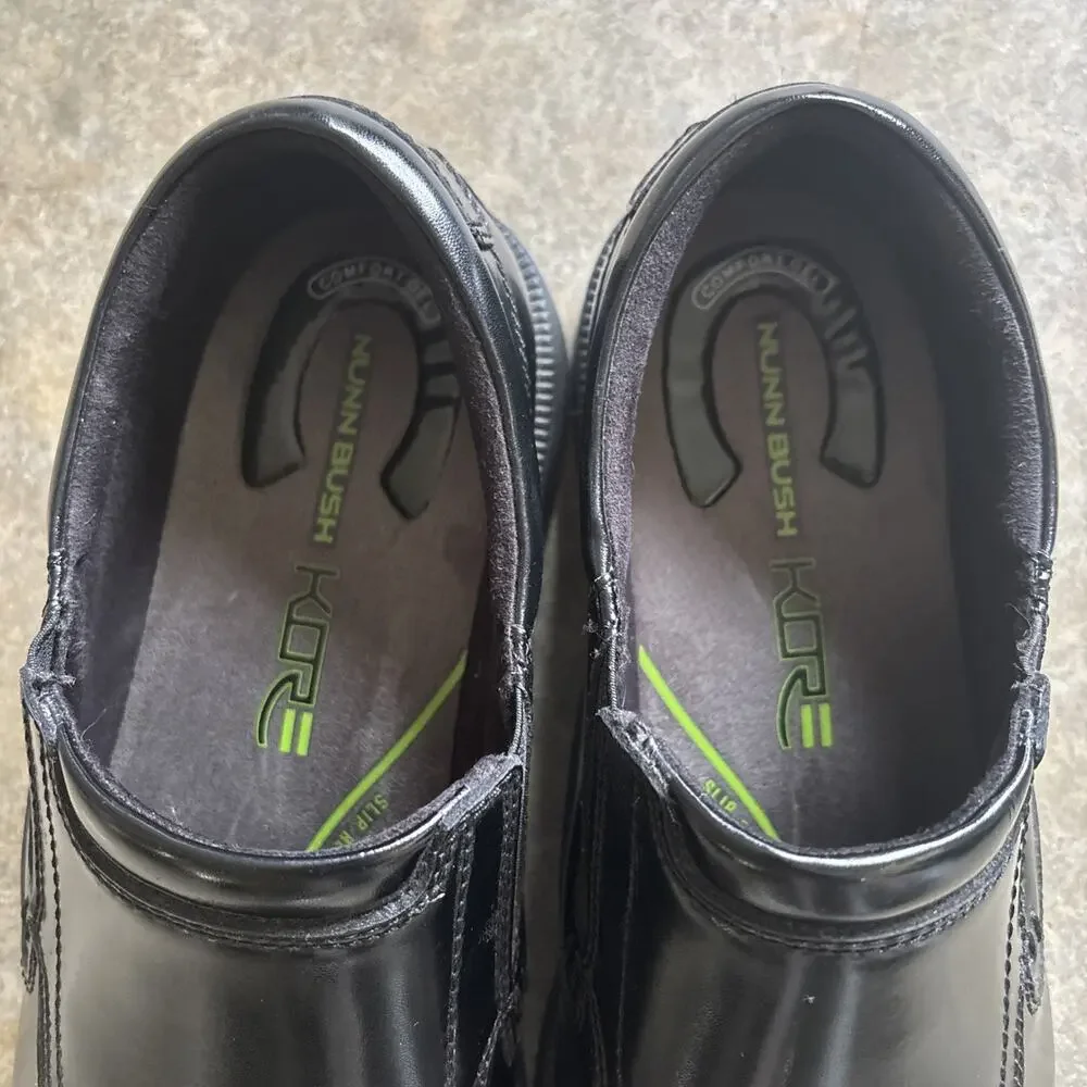 Nunn Bush Shoes Mens 13M Casual Dress Slip On Loafers Comfort Black Leather